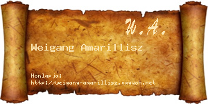 Weigang Amarillisz névjegykártya